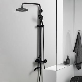 Душевая стойка Melana Tondo MELANA-610107B чёрный